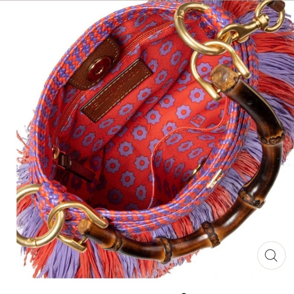 ERIC JAVITS LIL’ MAMBO STRAW BAG IN FIESTA - Picture 5 of 13